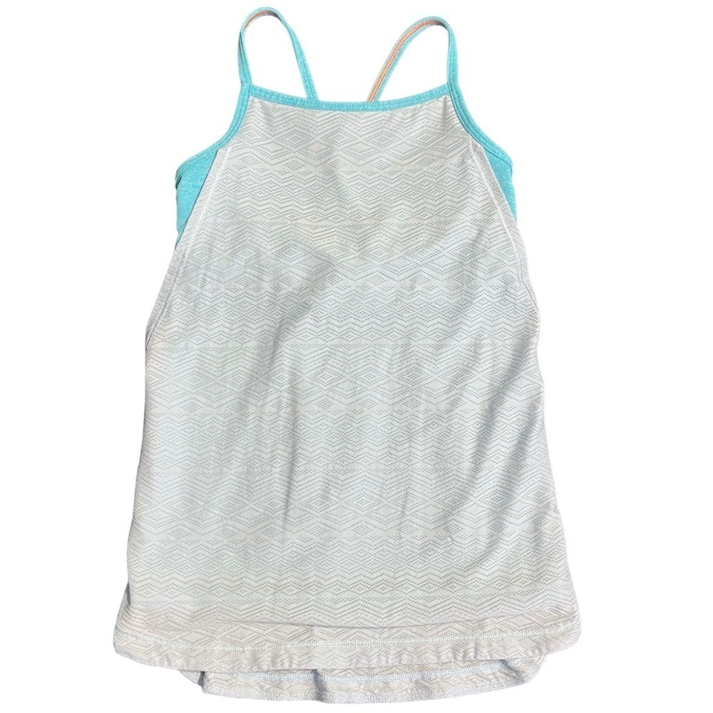 Ivivva by lululemon Blue Layered Racer Back Tank Top Girl’s 7‎